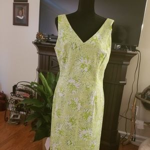 Green and white Mario Balthazar dress